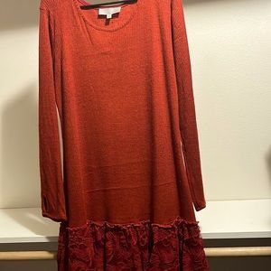 Red Lace Tunic - Pretty Angel